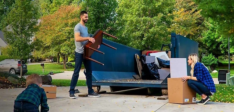 Family Moving Needs Dumpster
